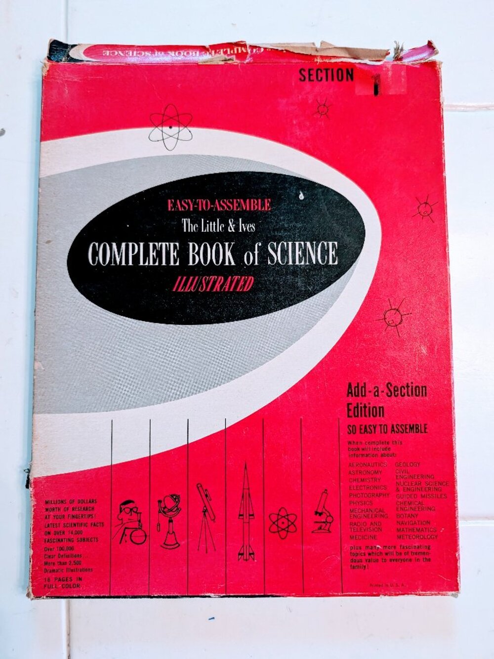 VTG Little & Ives Complete Book of Science 1958 Ed 1963 Print w Box Section 1